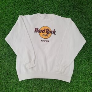 Vintage Hard-Rock Cafe Boston Sweatshirt Large 22x25 Baggy